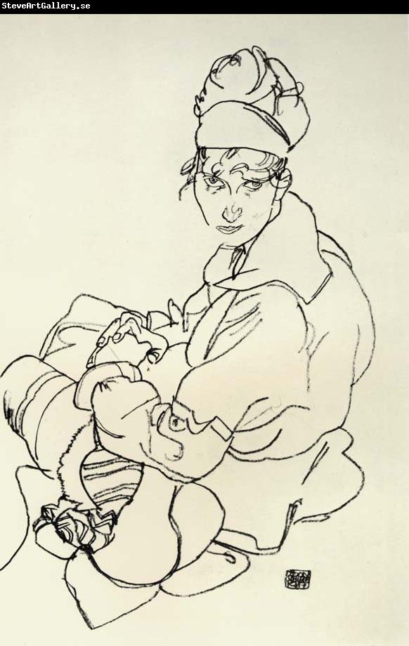 Egon Schiele Seated Woman